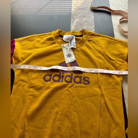 ADIDAS Sweatshirt. Size Small. NEW. Mustard Color - Picture 7 of 9